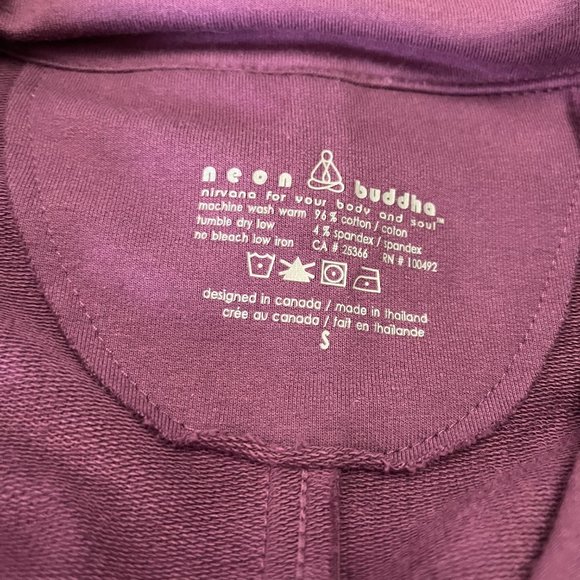 Neon Buddha Women's Jacket Purple Light Weight Size Small - Picture 7 of 7